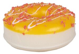 Dekorace plastový donut se žlutou polevou – 8x3 cm