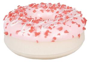 Dekorace plastový donut s růžovou polevou – 8x3 cm