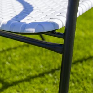 Stohovatelná zahradní židle v bílo-černé barvě TK4003