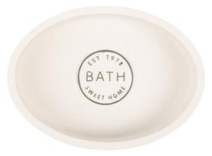 Bílá miska na mýdlo Bath Sweet Home – 14x10x3 cm