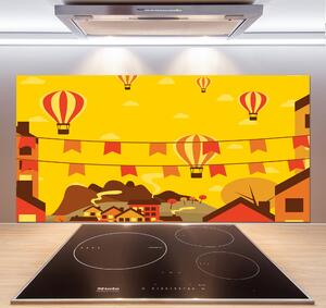 Panel do kuchyně Balony nad městem pksh-54646411