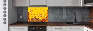 Panel do kuchyně Balony nad městem pksh-54646411