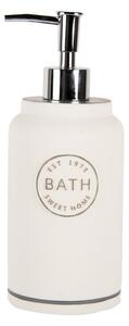 Bílý zásobník na mýdlo s pumpičkou Bath Sweet Home – 475 ml