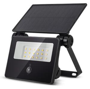 Solární LED reflektor s čidlem pohybu 4W 400lm, denní, vyměnitelný akumulátor