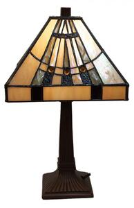 Stolní lampa Tiffany ve stylu art deco Elrieke – 23x23x38 cm