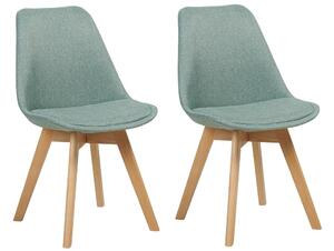 Set 2 ks jídelních židlí Dakza (zelená). 1080305