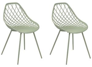 Set 2 ks jídelních židlí Canza (zelená). 1080357