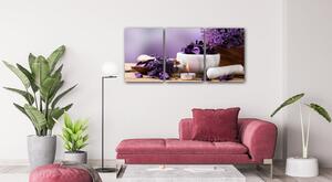 Impresi Obraz Levandulové zátiší - 150 x 70 cm (3 dílný)