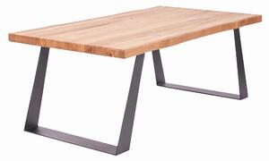 KONFERENČNÍ STOLEK, černá, barvy dubu, dřevo, kov, 110/44/60 cm - Online Only svítidla, Online Only
