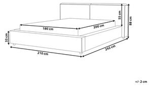Manželská postel 180 cm Linza (šedá). 1080964
