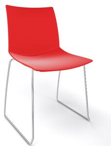 GABER - Židle KANVAS S, červená/chrom