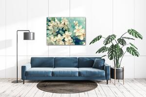 Impresi Obraz Třešňový květ modré pozadí - 70 x 50 cm