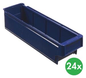 Plastová regálová přepravka MAX typ B - 115 x 400 x 100 mm, 24 ks