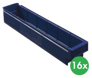 Plastová regálová přepravka MAX - 115 x 600 x 100 mm, 16 ks