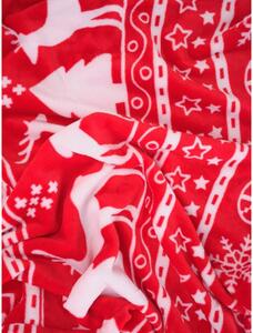 Povlak na polštář mikroplyš 70 × 90 cm – Vánoce červené