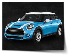 Sablio Plakát Mini sedan Černé pozadí - 60x40 cm