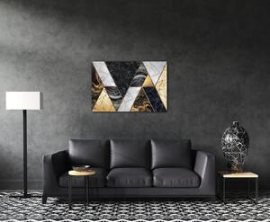 Impresi Obraz Černo zlatý abstrakt - 90 x 60 cm