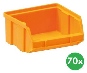 Plastové boxy BASIC, 100 x 95 x 50 mm, 70 ks, žlutooranžová
