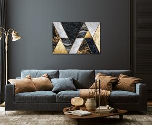 Impresi Obraz Černo zlatý abstrakt - 60 x 40 cm