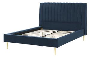 Manželská postel 140 cm Marvik (modrá). 1081276