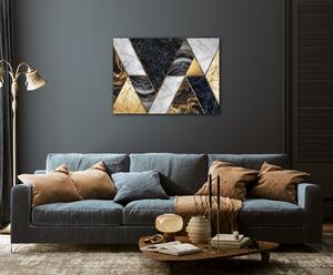 Impresi Obraz Černo zlatý abstrakt - 70 x 50 cm