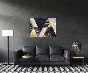 Impresi Obraz Černo zlatý abstrakt - 70 x 50 cm