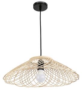 Toolight Natural, závěsné stropní svítidlo 40cm, 1xE27, APP1946-1CP, přírodní hnědá-černá, OSW-66076