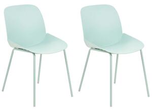 Set 2 ks jídelních židlí Milza (zelená). 1081396