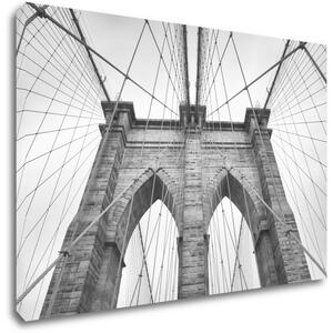 Impresi Obraz Brooklyn bridge černobílý - 90 x 60 cm