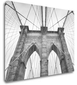 Impresi Obraz Brooklyn bridge černobílý - 90 x 70 cm