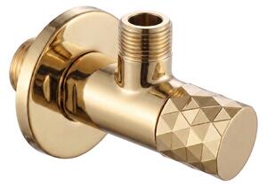 Rea Rea, Rohový ventil Diamond 03 1/2" x 3/8" Gold, REA-03623