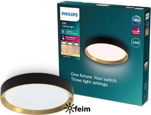 Philips 8720169301337 Hanno stropní svítidlo D384mm LED 24W/2700lm 2700K černá, zlatá, SceneSwitch