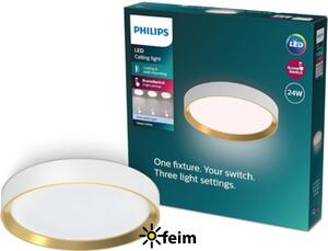 Philips 8720169301399 Hanno stropní svítidlo D384mm LED 24W/2800lm 4000K bílá, zlatá, SceneSwitch