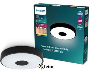 Philips 8720169301290 Coiner stropní svítidlo D389mm LED 24W/2700lm 2700K černá, SceneSwitch