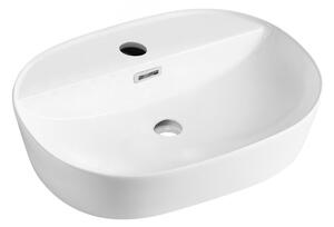 Mereo, Mereo Umyvadlo na desku s přepadem, Lota, 500x380x150 mm, oválné, keramické, MER-UC503815