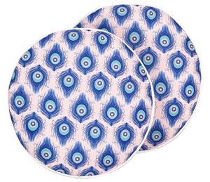 Sada 2 ozdobných polštářů ⌀ 40 cm Cerina (modrá). 1074830