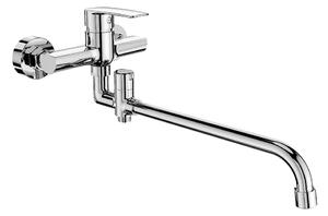 Mereo, Mereo Nástěnná baterie do byt. jádra, Pego, 150 mm, trubkové ramínko o 18 mm - 330 mm, bez přísl., MER-CB60205P
