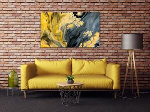 Impresi Obraz Abstraktní žluto šedý - 50 x 30 cm