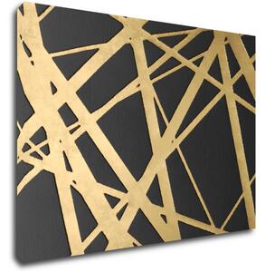 Impresi Obraz Abstraktní zlato šedý - 70 x 50 cm