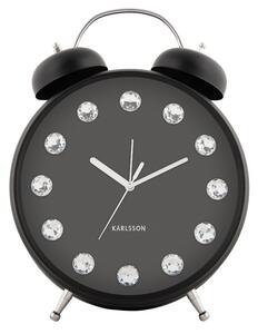 Designové stolní hodiny - budík 6019BK Karlsson 30cm