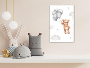 Impresi Obraz Medvídek s balonky - 20 x 30 cm