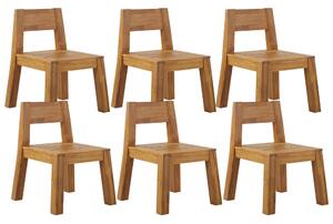Set 6 ks zahradních židlí Livza (světlé dřevo). 1080974