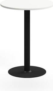AJ Produkty Barový stůl ALVA, Ø700x900 mm, upevnitelný, vysokotlaký laminát, černá/bílá