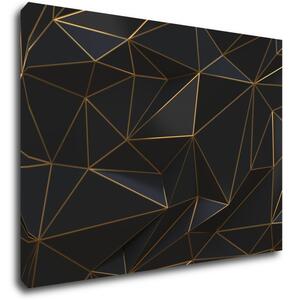 Impresi Obraz Abstraktní zlaté trojúhelníky - 70 x 50 cm