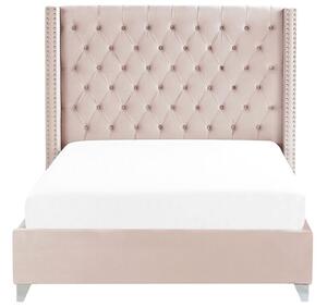 Manželská postel 140 cm Lubbka (růžová). 1081055