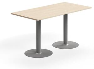AJ Produkty Stůl ALVA, 1400x700x720 mm, vysokotlaký laminát, stříbrná/bříza