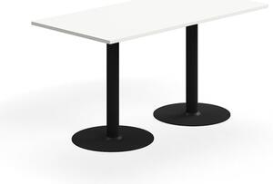 AJ Produkty Stůl ALVA, 1400x700x720 mm, vysokotlaký laminát, černá/bílá