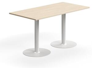 AJ Produkty Stůl ALVA, 1400x700x720 mm, vysokotlaký laminát, bílá/bříza