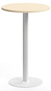 AJ Produkty Barový stůl VERTICUS, Ø700x1100 mm, bříza/bílá