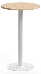 AJ Produkty Barový stůl VERTICUS, Ø700x1100 mm, dub/bílá